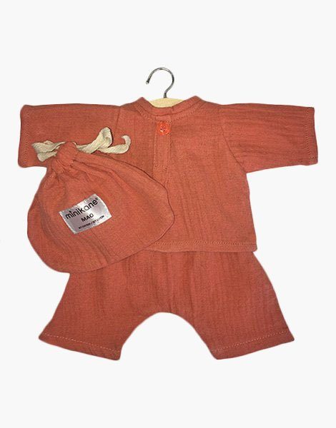 Doll Clothes Mao 2 Piece Set In Cotton Double Gauze