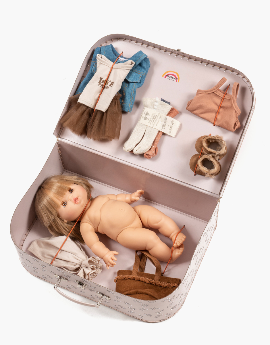 Valise jouet pour enfants, accessoires de poupées, voyage