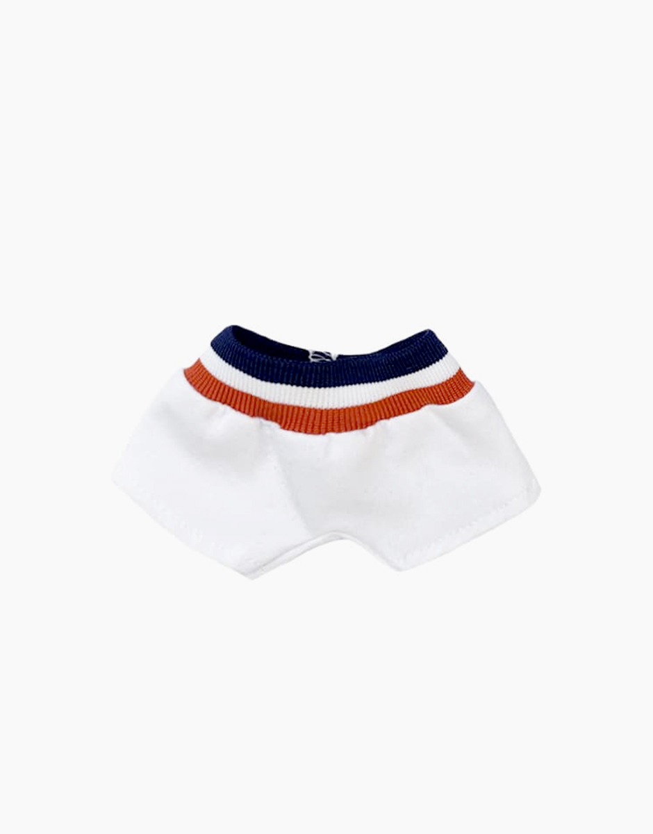 Caleçon blanc avec élastique tricolore bleu / blanc / rouge