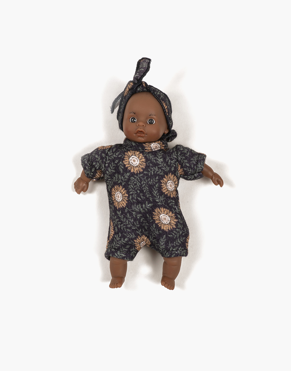 Mini poupée Pia 17cm en body et headband Colombe