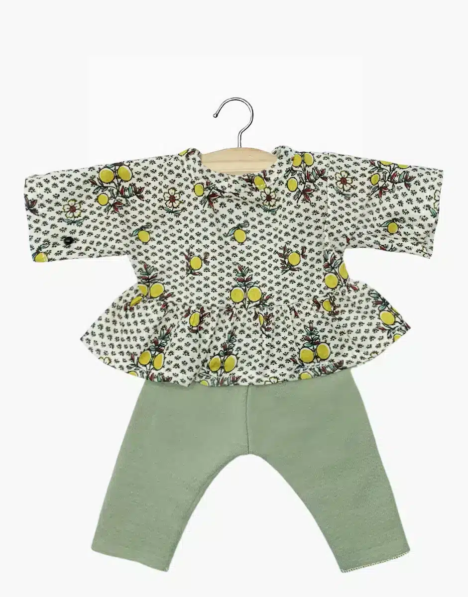 Babies – Ensemble top Ophélia en coton Antoinette et legging kaki clair