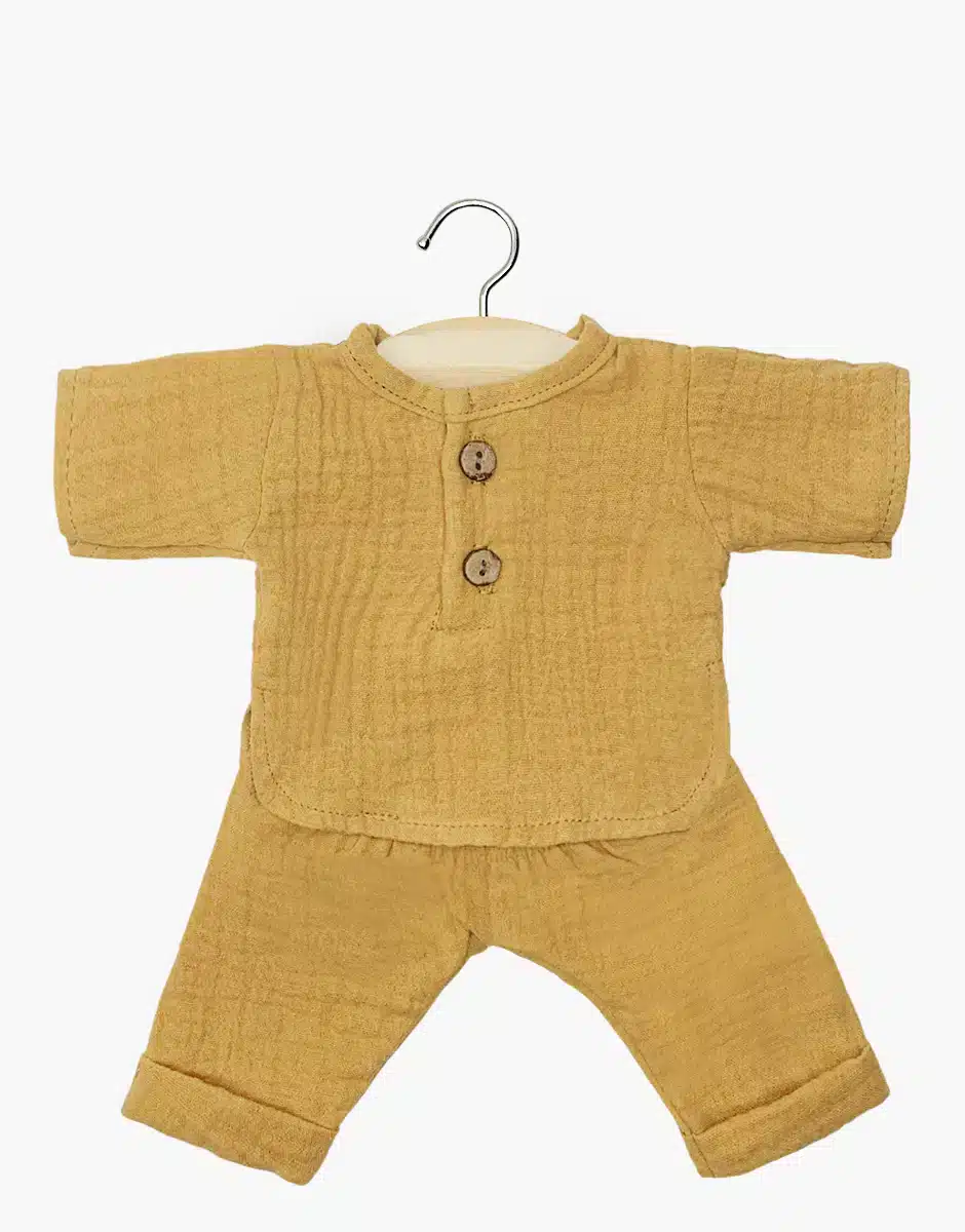 Ensemble Andrea en gaze de coton camel