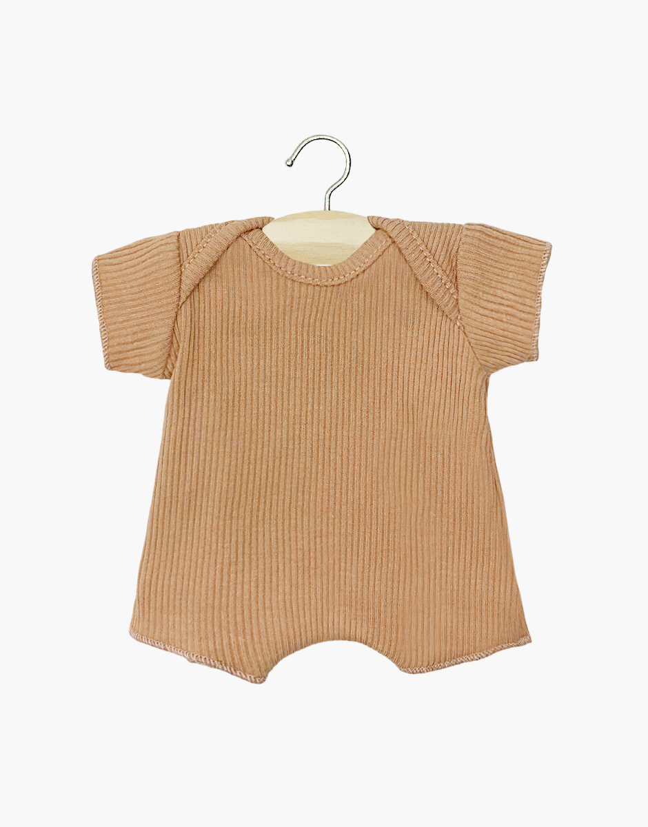 Babies – Body shorty en bord côte cassonade