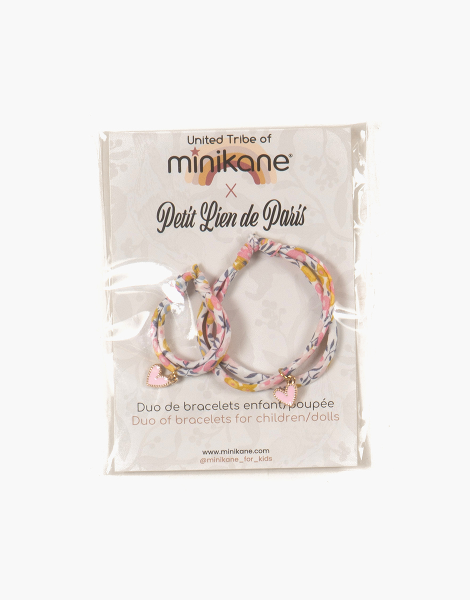 Duo de bracelets enfant/poupée “Petit Lien de Paris” Liberty Wiltshire Bud Aurore