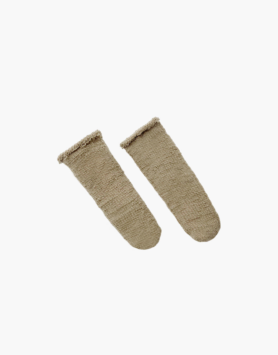 Paire de chaussettes en coton châtaigne