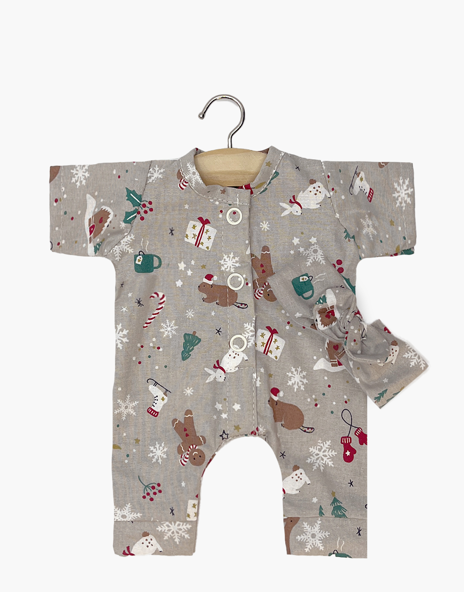 Babies – Combinaison Lili et son headband en coton Noël