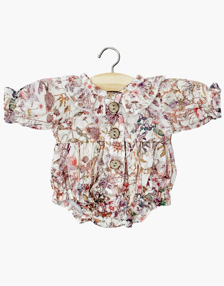 Barboteuse Léonore en coton Liberty Nénuphar